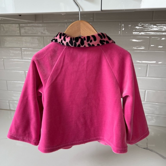 Disney Minnie Mouse Pink Sweater with Leopard Print Minnie Makeup Theme Size 2 - Picture 3 of 5